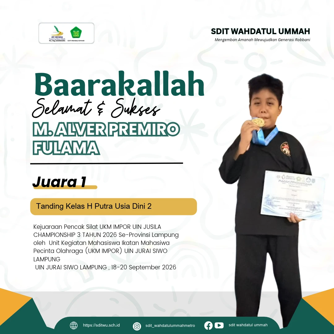 Juara 1 Tanding Kelas H Putra Usia Dini 2